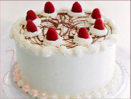 Vanilla with raspberry cream filling